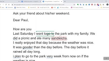 google docs for feedback on writing