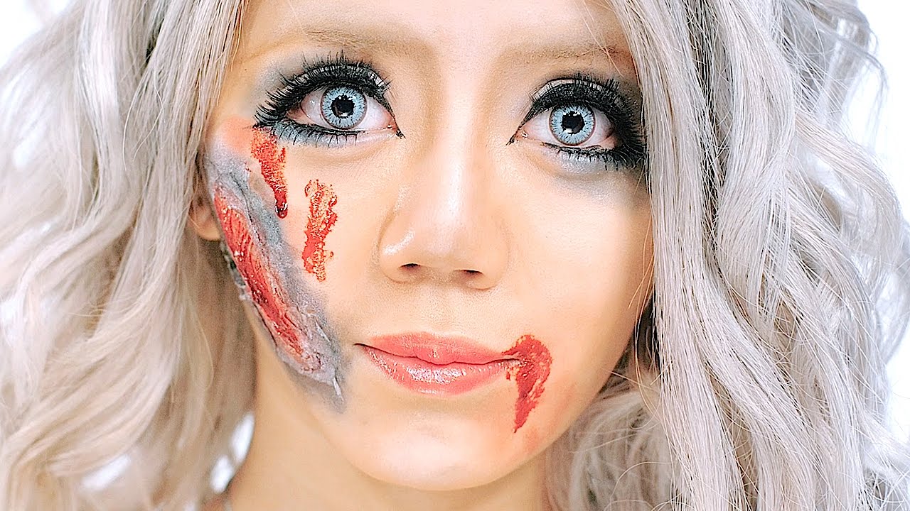 Gyaru Zombie Makeup For Halloween By Harutam ギャルゾンビメイク Youtube