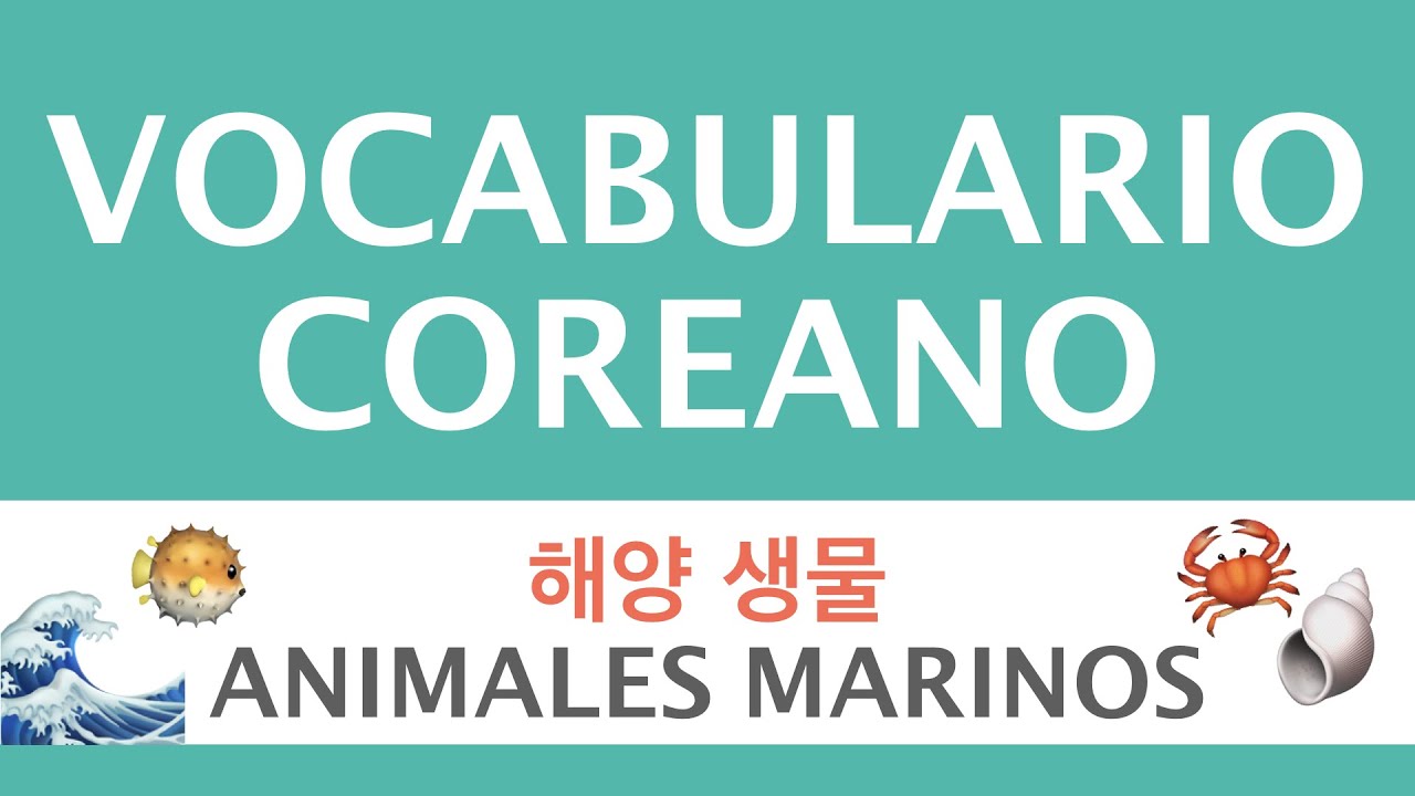 🐡🦀해양 생물 / ANIMALES MARINOS | VOCABULARIO COREANO