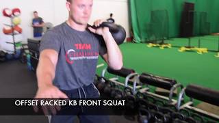 Offset Racked KB Front Squat