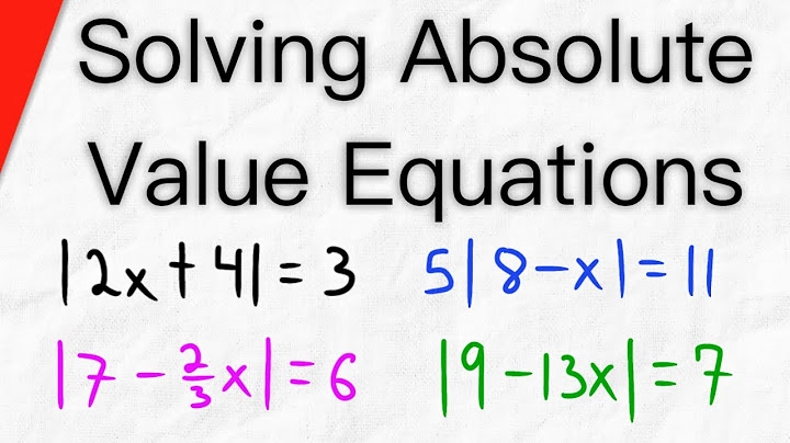 Kuta software infinite algebra 2 solving absolute value equations answers