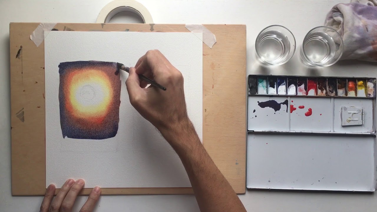 Ejercicio 2. Aprende a pintar el Sol, a hacer reservas y degradados
