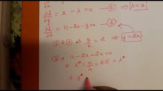Mathematical Methods for Economics: Constrained optimization - 3
