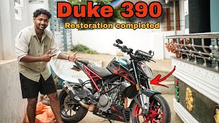 പുതിയ ലുക്കിൽ നമ്മുടെ😍|| Duke 390 Restoration Completed||🤩