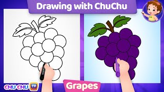 how to draw a bunch of grapes more drawings with chuchu chuchu tv drawing lessons for kids