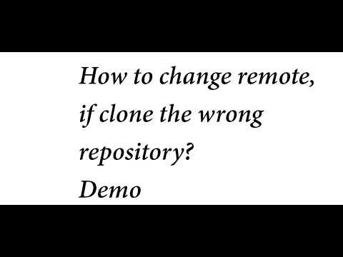 How to change remote in IntelliJ Idea of GitHub Repository - Demo