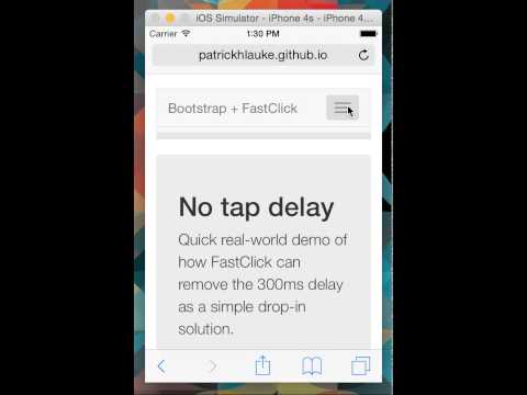 iOS/Safari 300ms click delay: vanilla Bootstrap and using fastclick.js