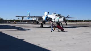 B 25 Bomber Primes and takes off