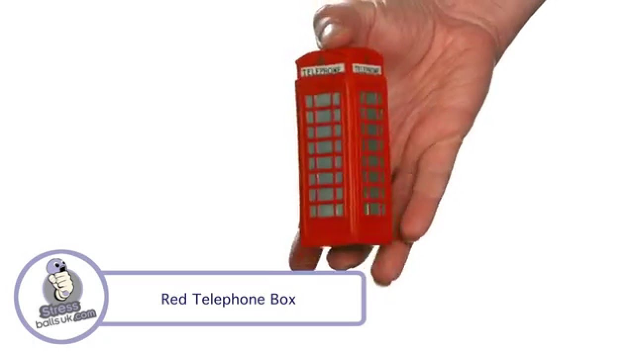 Red Telephone Box Shaped Stress Ball