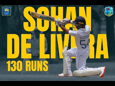 Sohan de Livera's Brilliant 130 Runs Against West Indies Emerging Team | Batting Highlights