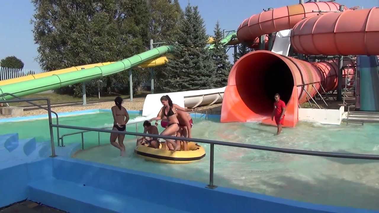 Falling Out of The Big Hole Water Slide - YouTube