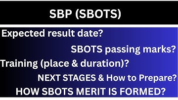 SBP SBOTS 2025 | Result Date, Passing Marks, Merit List, Training & Next Stages#sbots #sbp