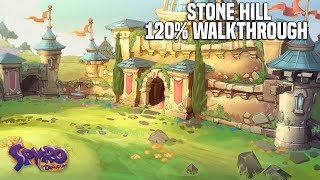 Spyro The Dragon - Stone Hill 120% Walkthrough (Dragons, Gems & Egg)