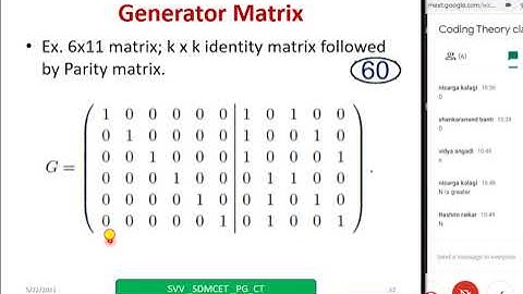 Linear Block codes introduction  G matrix, Encoding Procedure, Decoding procedure, Example