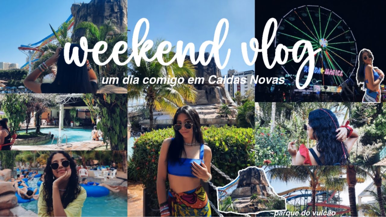 VLOG um dia em Caldas Novas - GO nas férias| grwm, feirinha, parque aquático e momentos!!🌷✨