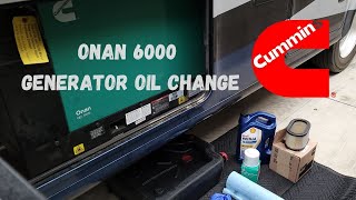 ONAN QD 6000 RV Diesel Generator Oil Change  #CUMMINS #thormagnitude #supercrv