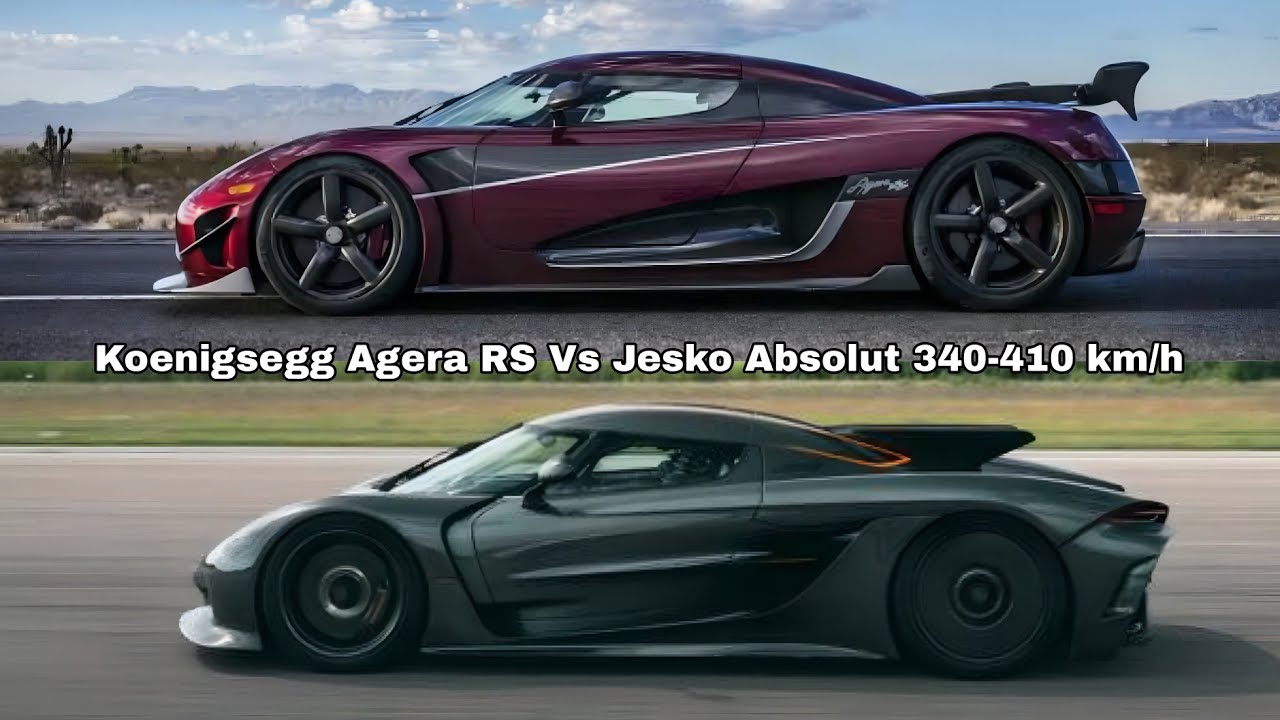 Koenigsegg Jesko Absolut Vs Agera RS 340-410 km/h Acceleration Comparison