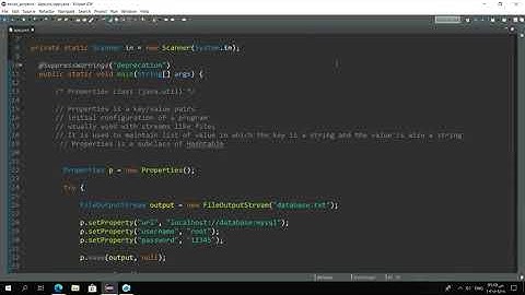 Properties class in java شرح