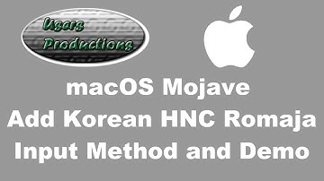 macOS Add Korean HNC Romaja Input Method and Demo