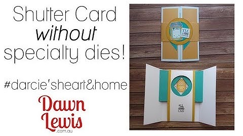 Shutter Card without specialty dies - Australian measurements