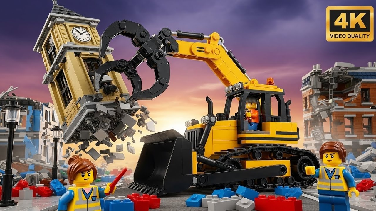 Using the Giant Claw Bulldozer to Clear LEGO City Storm Debris! 🚜🌪️🏗️