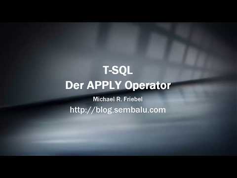 Video: Wenn wir Cross-Apply in SQL Server verwenden?