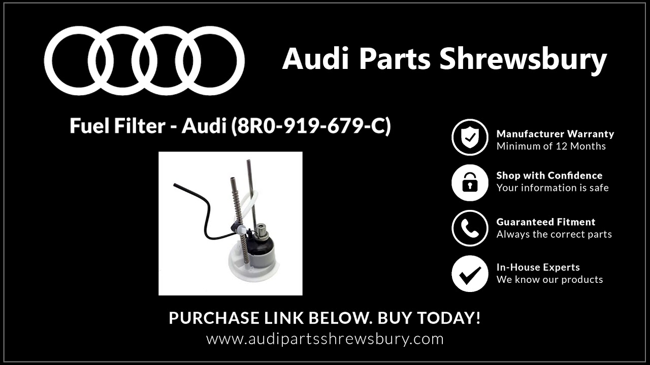 20112012 Audi Q5 Fuel Filter Genuine OEM Audi 8R0919679C YouTube