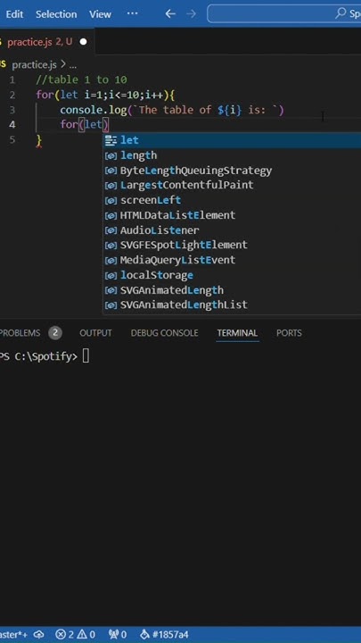 Table printing in Javascript using complex Looping(for loop) - YouTube