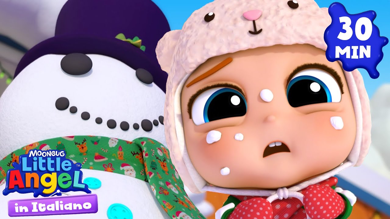 Pupazzo Di Neve Natalizio! ☃️ | Little Angel | Moonbug Kids - Cartoni Animati