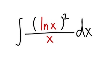 Integral of (lnx)^2/x, calculus u-substitution