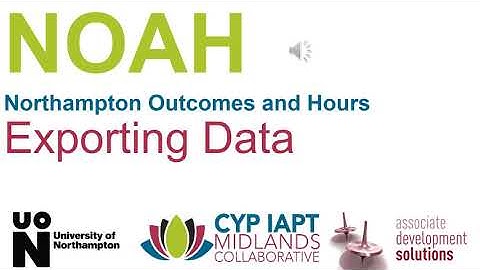 NOAH User Guide Exporting Data Video v1