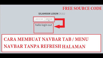 Cara membuat Navbar Tab atau navbar menu tanpa refresh