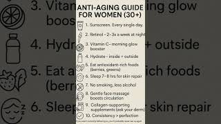Anti-Aging Guide for Women (30+)1. Sunscreen #healthyfood #healthtips #healthcareshorts #skincare