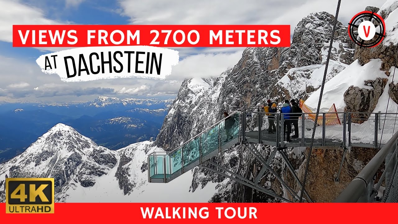 Dachstein Glacier Skywalk & Hängebrücke 🇦🇹 panoramic views from 2,700 meters (4k) #ExploreAustria