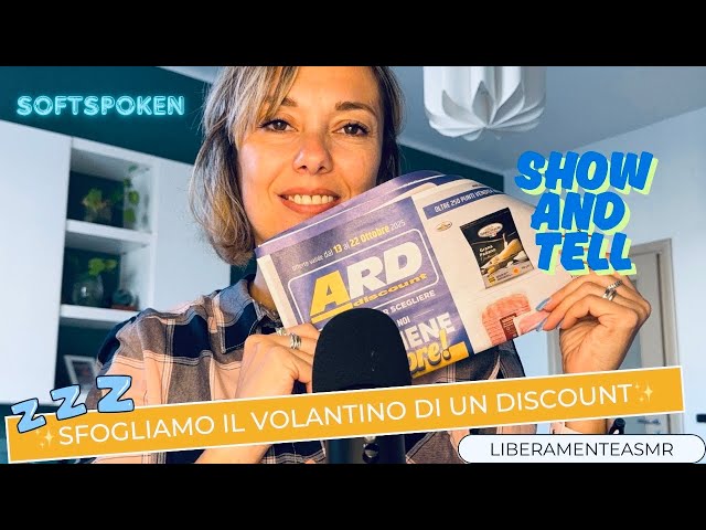Asmr ita Softspoken ✨Sfogliamo il volantino di un discount!✨ #showandtell 