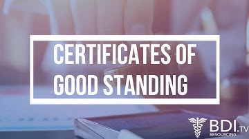 Certificates of Good Standing | BDI Resourcing