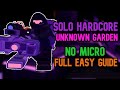 SOLO HARDCORE ON UNKNOWN GARDEN NO MICRO + EASY FULL GUIDE - Tower Defense Simulator | TDS