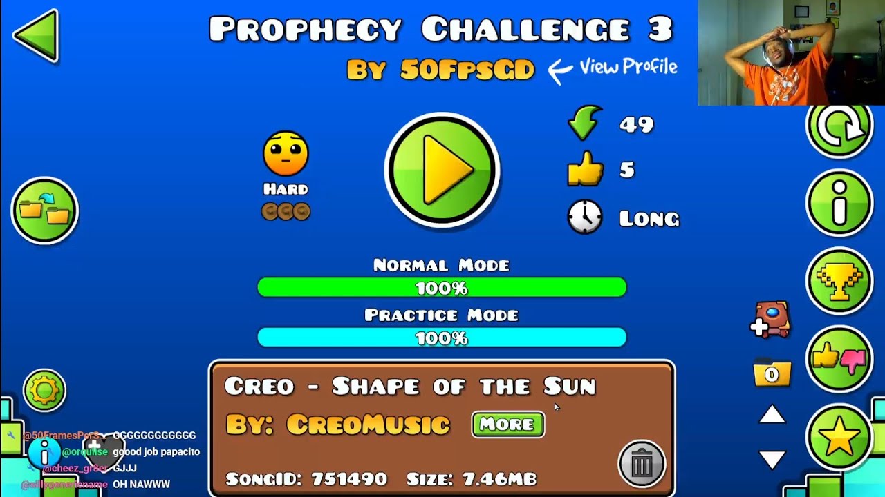 BEATING PROPHECY CHALLENGE 3 IN GEOMETRY DASH, trying Content Warning, Half Life 2 + other games