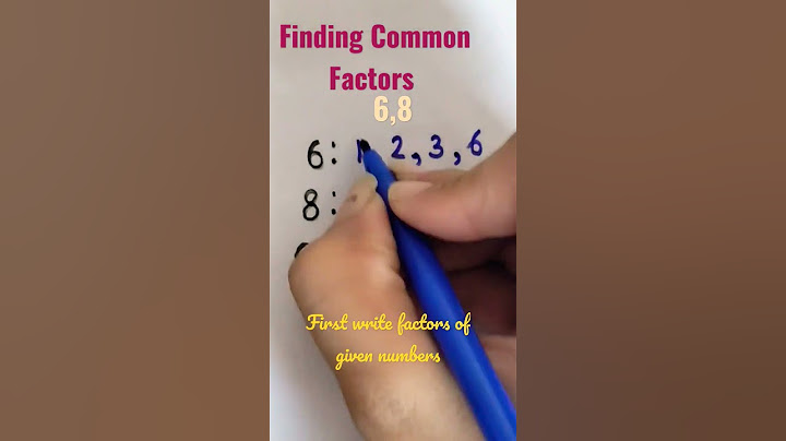 Finding Common Factors|Factors|Class 4th-6th|Maths