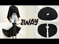 DIY 2Way HIGH-LOW Cirlcle Poncho Skirt (Easy Sewing)