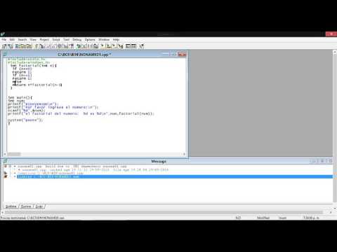 Factorial De Un Numero- Recursividad C++ - YouTube