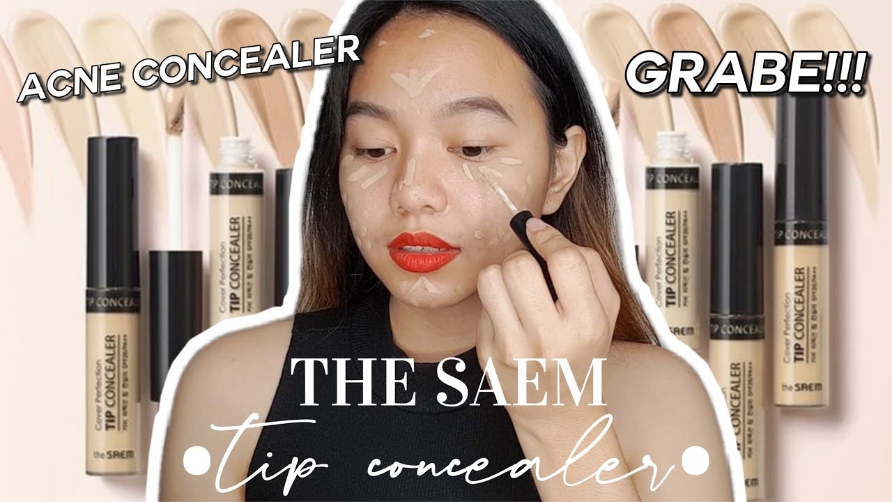 THE SAEM COVER PERFECTION TIP CONCEALER Review | Best Acne | - YouTube