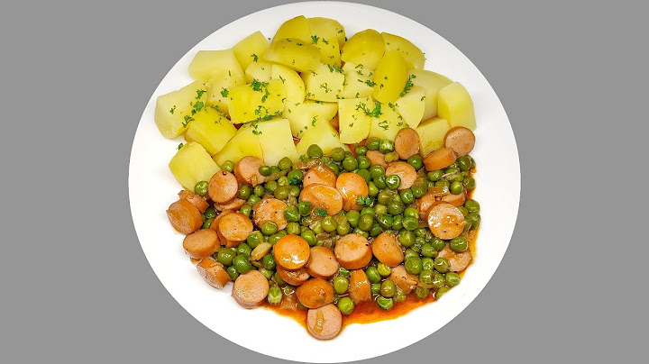 Párky s hráškem a bramborem recept