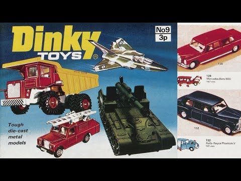 Presentation of all 1973 Dinky models. diecast car