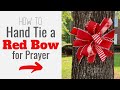 How to Hand Tie Red Bow for Prayer During Covid Pandamic | Red Unity Bows