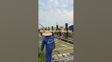 Đổ bê tông cột hàng rào