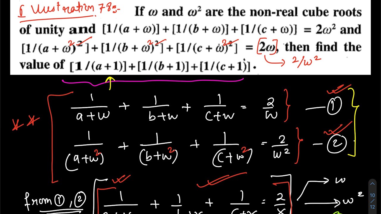 Illustrations 72-78 | Cube Roots of Unity | Complex Numbers - YouTube