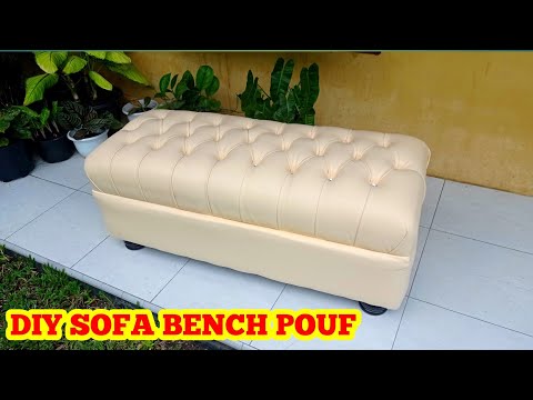 DIY SOFA BENCH STOOL | SOFA POUF