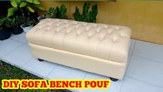 DIY SOFA BENCH STOOL | SOFA POUF