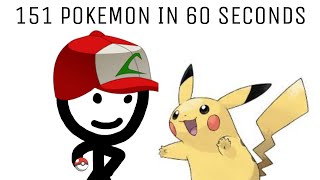 151 Pokemon In 60 Seconds #shorts